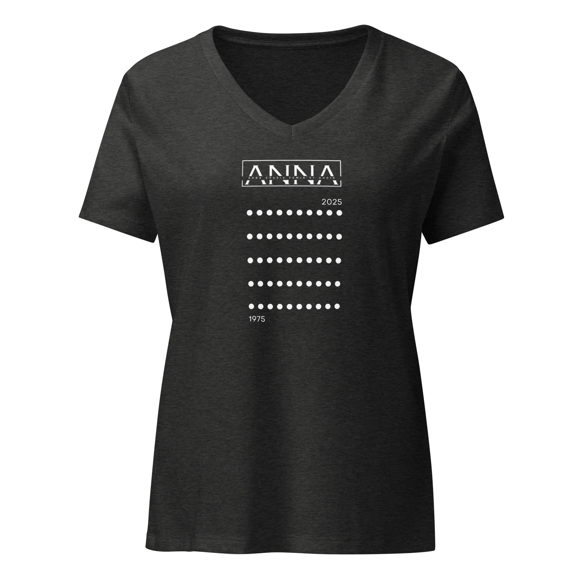 50 years - Not Going Back! women’s relaxed V-neck t-shirt - Image 5