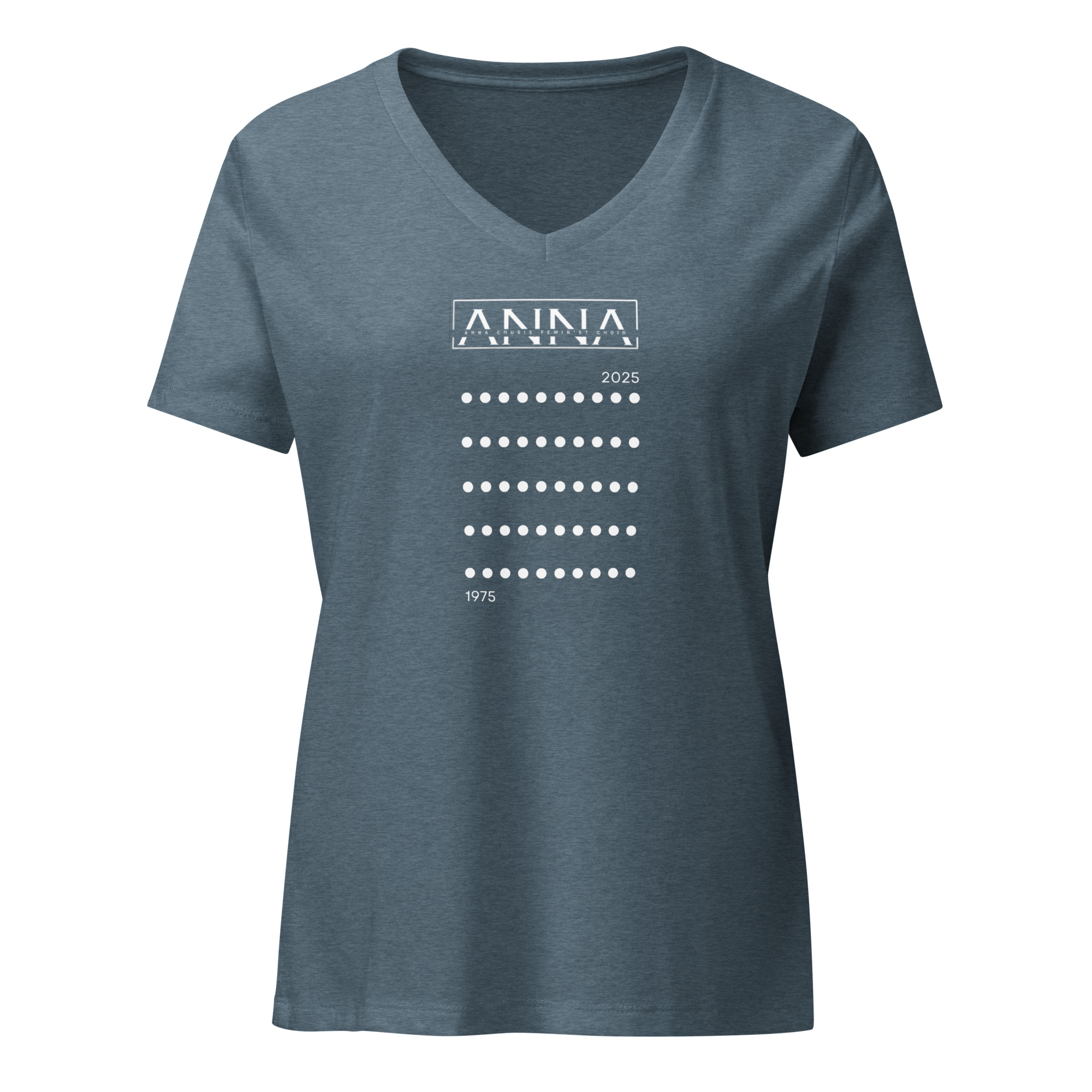 50 years - Not Going Back! women’s relaxed V-neck t-shirt - Image 7
